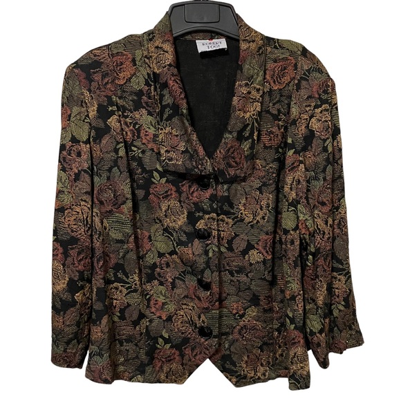 Vintage Jackets & Blazers - Vintage Robert Too! Floral Lightweight Blazer Jacket
